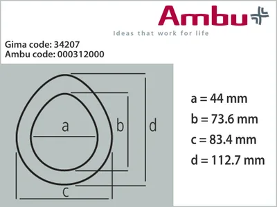 Mască facială AMBU N.3/4 - adult mic albastru