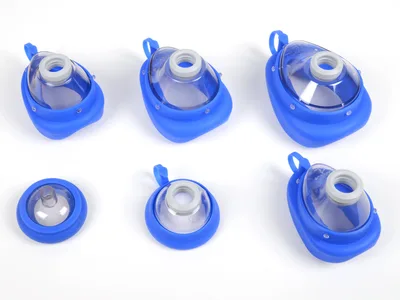 Mască facială AMBU N.3/4 - adult mic albastru
