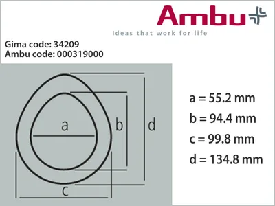 Mască facială AMBU N.6 - adult large albastru