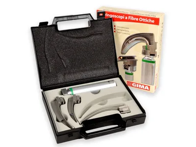 Set laringoscop fiberoptic MAXLITE adult 3 lame Mc Intosh 1-2-3 - 2.5 V - 8.000 lux