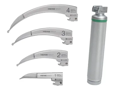 Set laringoscop heine classic+ led - 4 lame