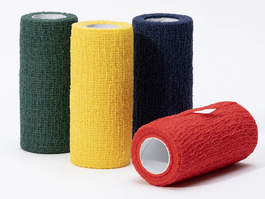 Bandaj coeziv colorat 4 m x 10 cm - culori mixte