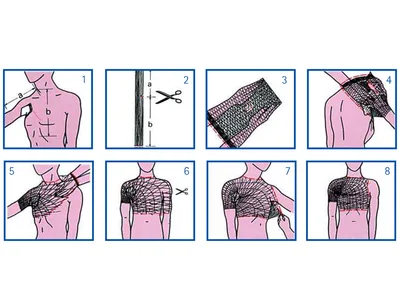 Plasă tubulară elastică 10 pentru umăr, corp, spate