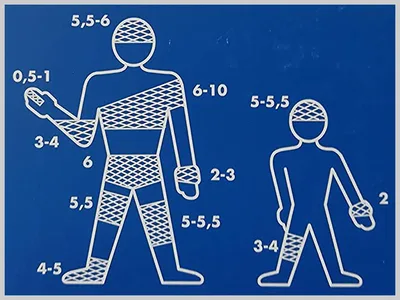Plasă tubulară elastică 10 pentru umăr, corp, spate