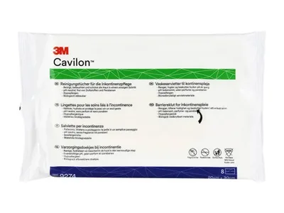 Servetele umede pentru pentru curatarea, hidratarea si protejarea pielii impotriva umezelii si fluidelor corporale cavilon 3M