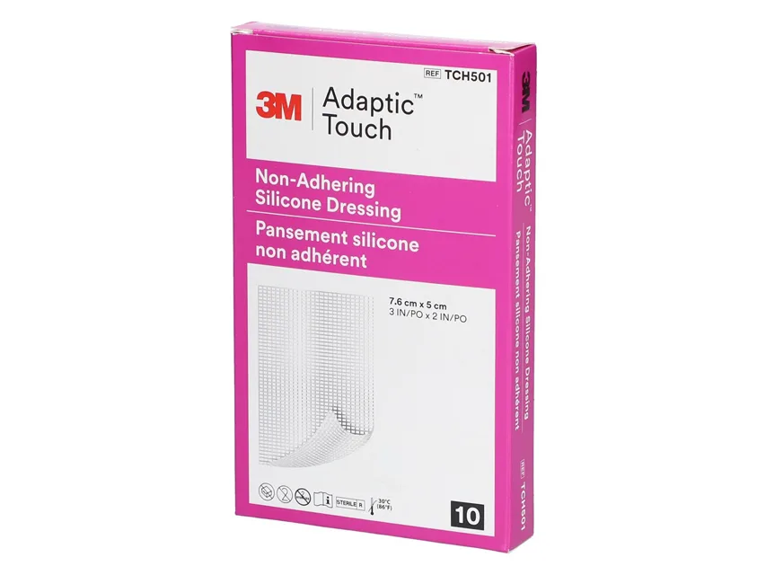 Adaptic Touch 3M pansament non-aderent din silicon 7.6x5 cm