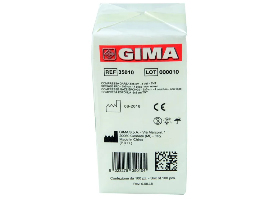 Tampon de tifon non-woven - 5x5 cm - 4 straturi - 10 pachete de 100