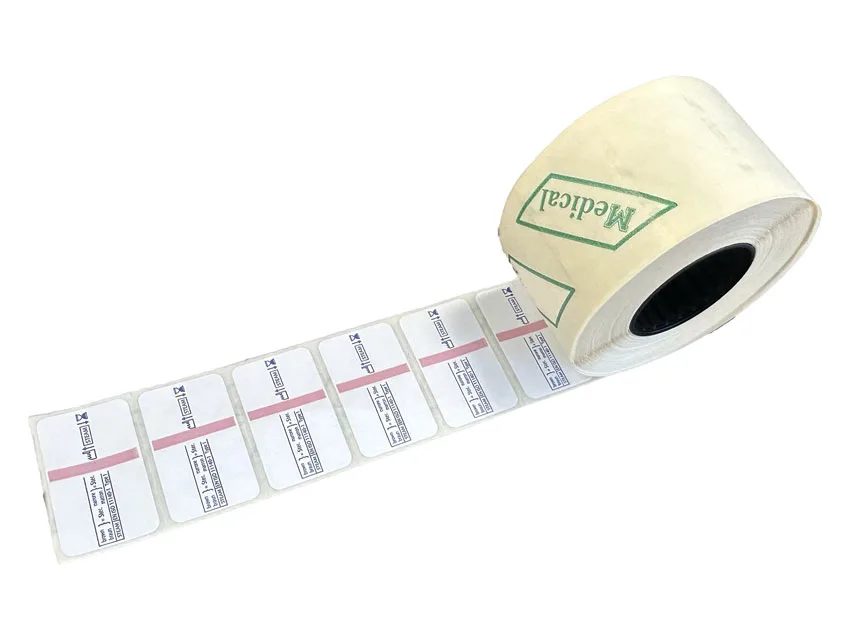 Eticheta adezivă cu indicator de aburi 32x19mm pentru etichetator 35985 - Clasa I DM