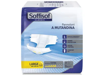Soffisof classic absorbent incontinence pad - moderate incontinence - large