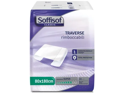 Soffisof absorbent bed pads 80x180 cm - absorbență ridicată
