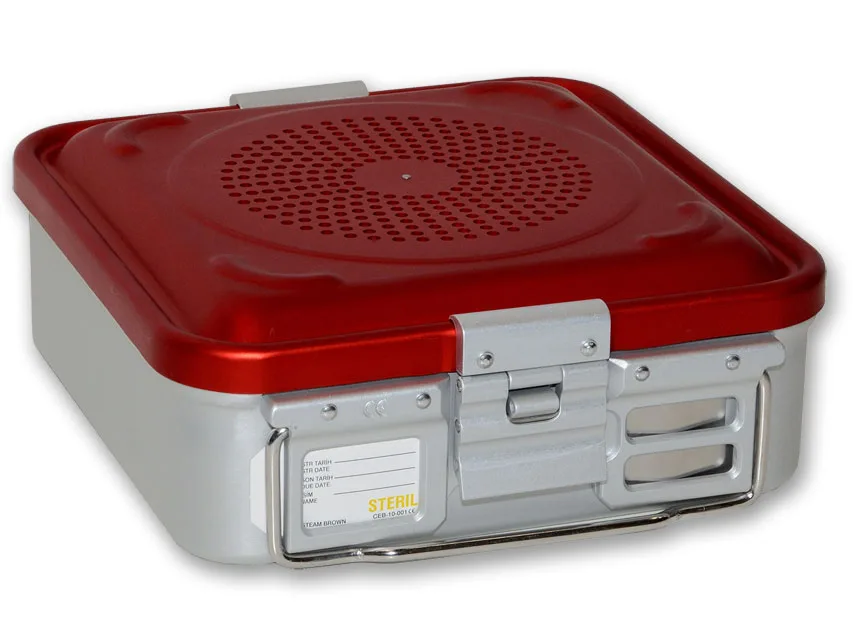 Container cu filtru mic h 100 mm - roșu