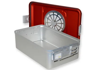 Container cu filtru medium h 100 mm - roșu