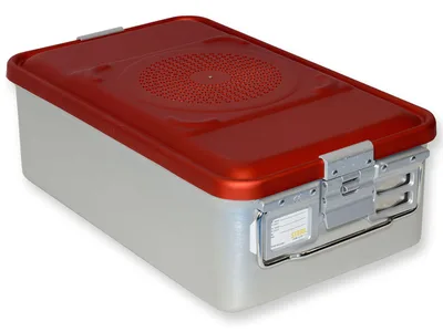 Container cu filtru mediu h 150 mm - roșu