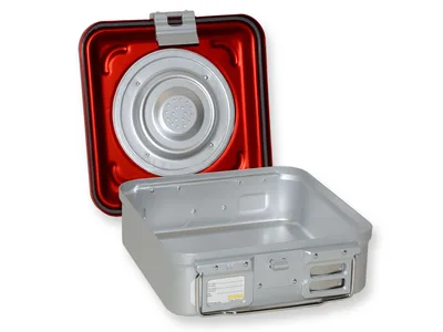 Container B.S. cu supapă mic h 100 mm - roșu