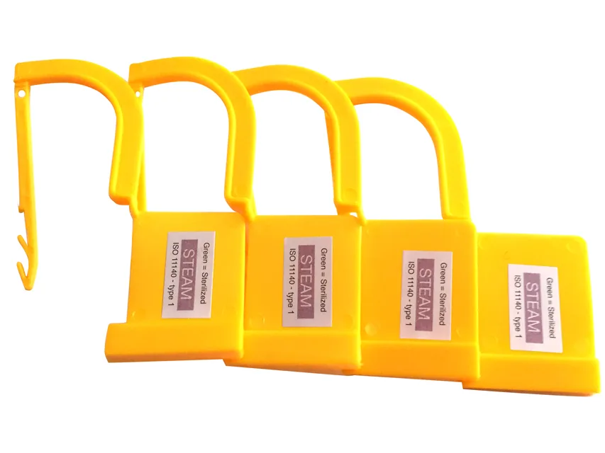 Lacăt de securitate din plastic cu indicator de abur - galben