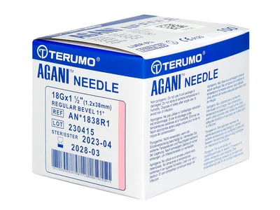 Ace hipodermic Terumo Agani 18Gx1 1/2" - 1.2x38mm - AN*1838R1 - roz - steril
