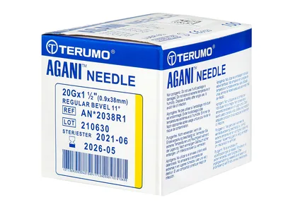 Ace hipodermic Terumo Agani 20Gx1 1/2" - 0.9x38mm - AN*2038R1 - galben - steril