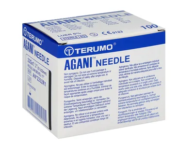 Ace hipodermice Terumo Agani 22Gx1 1/4" - 0.7x32mm - AN*2232R1 - negru - steril