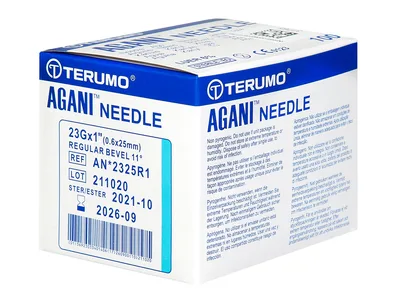 Terumo Agani acul hipoderm 23Gx1" - 0.6x25mm - AN*2325R1 - albastru - steril
