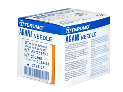 Acele hipodermic Terumo Agani 25Gx5/8" - 0.5x16mm - AN*2516R1 - portocalii - sterile
