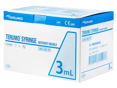 Seringi Terumo fără ac 3 ml - Luer Lock concentric - steril