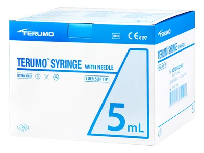 TERUMO SYRINGES WITH NEEDLE 5 ml - 22Gx1/2" - MDSS05S2238E - sterile