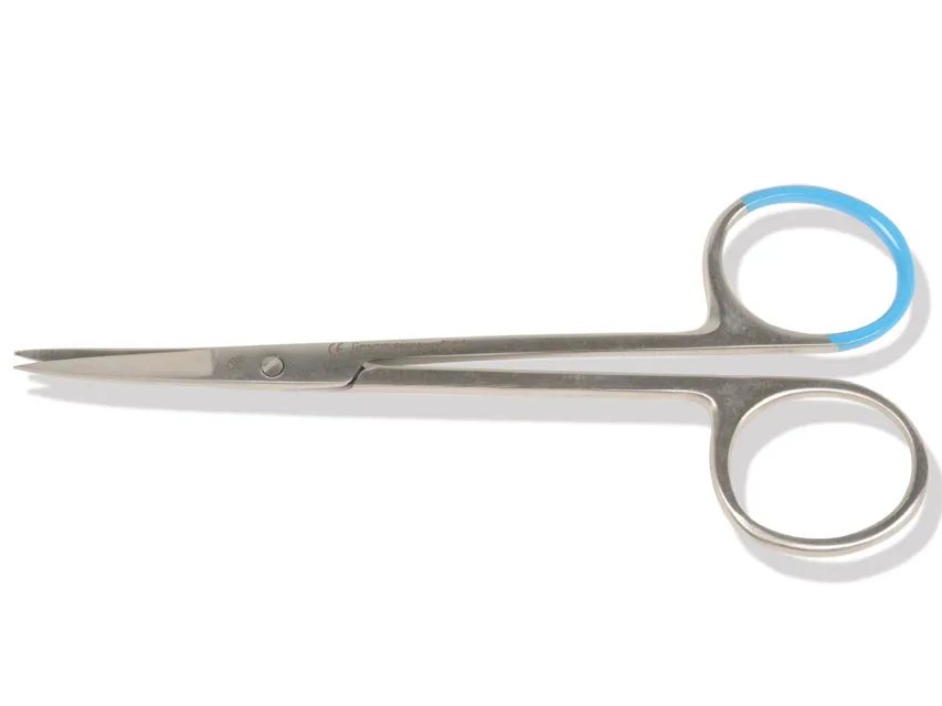 Foarfeci iris sterili ascuțite/ascuțite - curbi - 11.5 cm