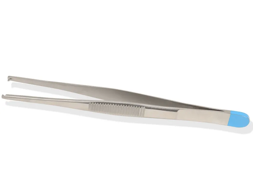 Forceps steril pentru pansamente dressing drept - 13 cm 1x2 dinți