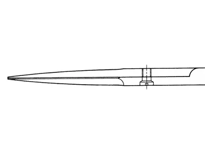 Foarfece iris subțiri Aesculap - drepte - ascuțite/ascuțite - 11 cm - BC110R