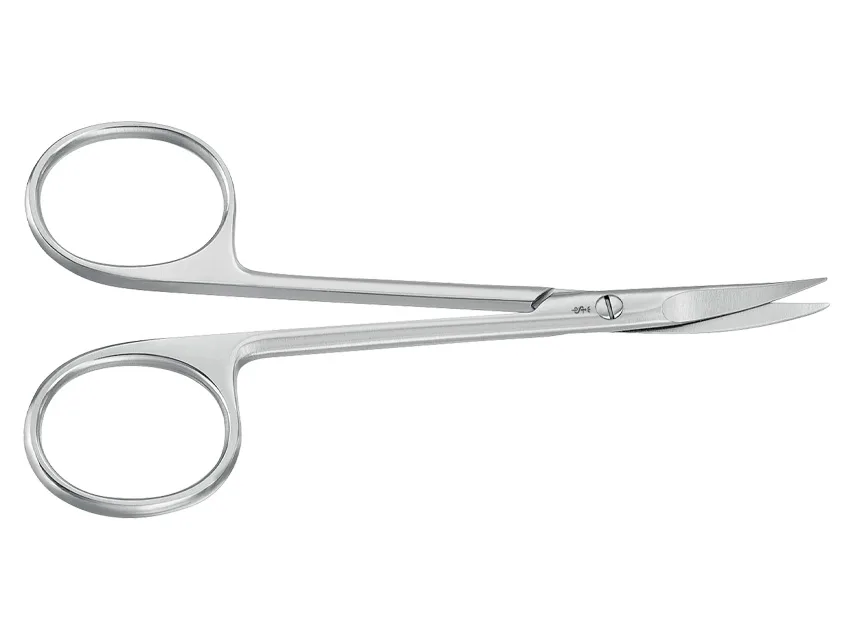 Foarfeci Aesculap pentru iridectomie și ligături - curbate - ascuțite/ascuțite - 11 cm - BC111R