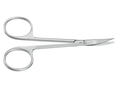 Foarfeci Aesculap pentru iridectomie și ligături - curbate - ascuțite/ascuțite - 11 cm - BC111R
