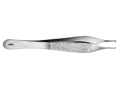 Clește de disecție Adson Aesculap cu striații - drept - dinți 1x2 - 12 cm - BD512R