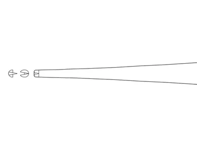 Foarfece de disecție AESCULAP - drepte - dinți 1x2 - 16 cm - BD559R