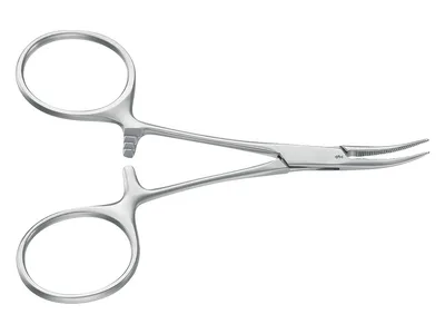 AESCULAP HARTMANN Forceps hemostatic țânțar - curbat - 10 cm - BH105R