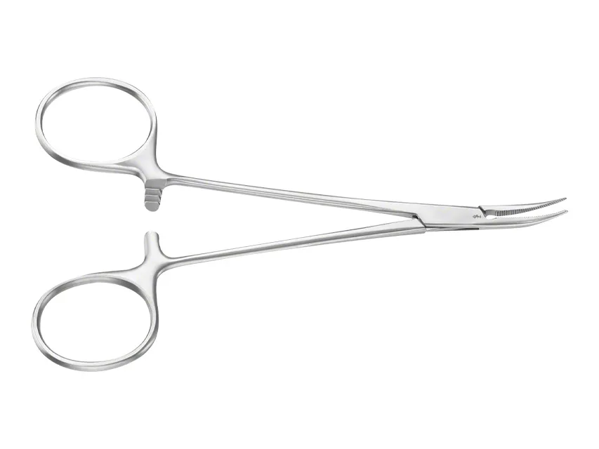 Penset hemostatic micro-Halsted Aesculap - curbat - 12.5 cm - BH109R