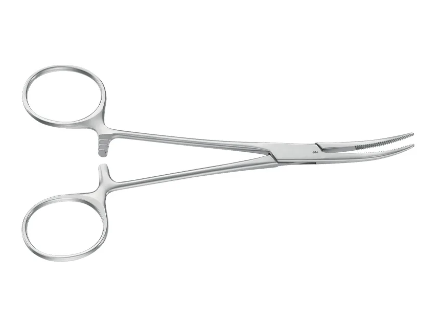 Cleme hemostice Kelly Aesculap - curbe - obtuze - 14 cm - BH135R