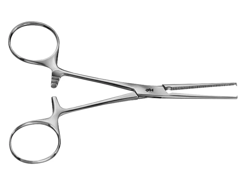 Clește hemostatic Aesculap Kocher - drept - dinți 1x2 - 14 cm - BH614R