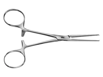 Forceps hemostatic Aesculap Kocher - drept - dinti 1×2 - 14 cm - BH614R