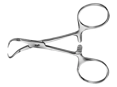Clema de prosop Aesculap Backhaus - curbat - ascutita - 11 cm - BF432R