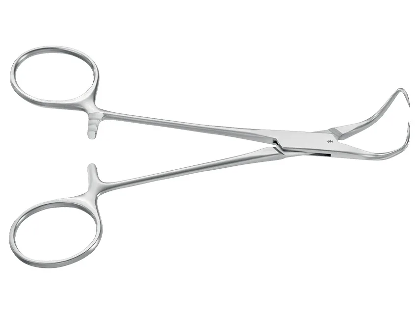 Clema de fixare Aesculap Backhaus - curbă - ascuțită - 13.5 cm - BF433R