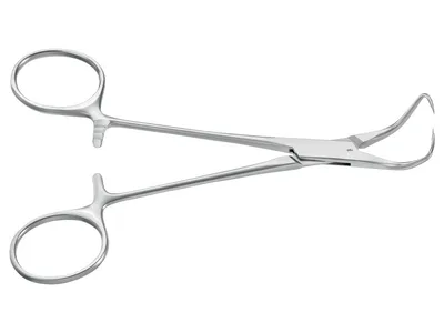 Clema de fixare Aesculap Backhaus - curbă - ascuțită - 13.5 cm - BF433R