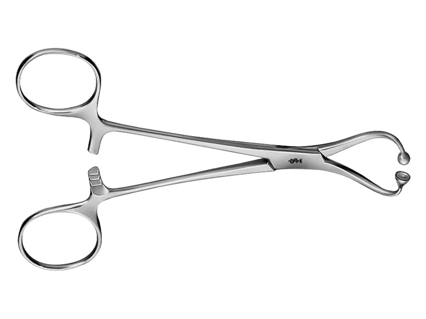 Clema de esteră cu buton Aesculap - curbată - obtuză - 14 cm - BF464R