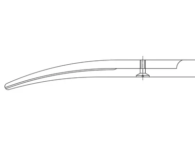 Foarfece Mayo TC Durotip subțiri - curbate - obtuze/obtuze - 17 cm - BC243R