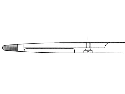 Ţinutor ac Aesculap Hegar-Olsen TC DuroGrip - drept - 16.5 cm - BM124R