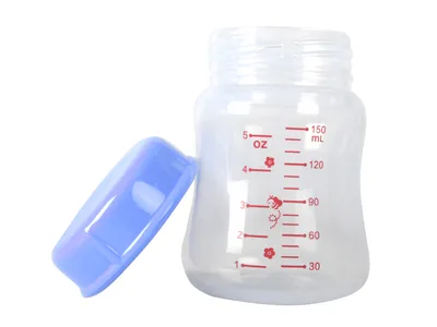 Sticlă pentru lapte matern 150 ml cu capac