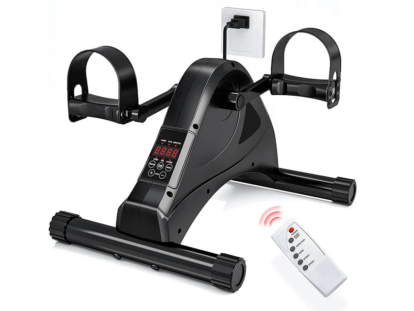 Exercitator electric cu pedale și display - negru