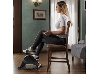 Exercitator electric cu pedale și display - negru