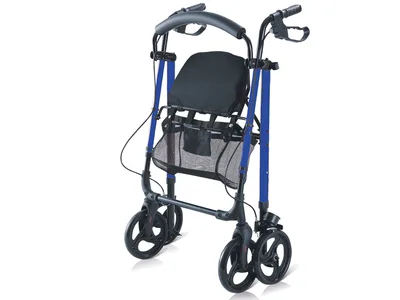 Rollator ușor - pliabil - albastru