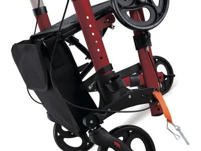 Rollator compact - pliabil - roșu