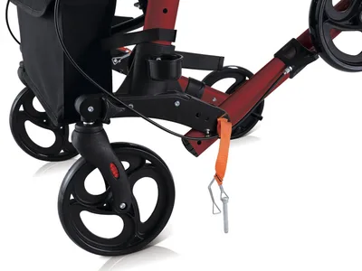 Rollator compact - pliabil - roșu